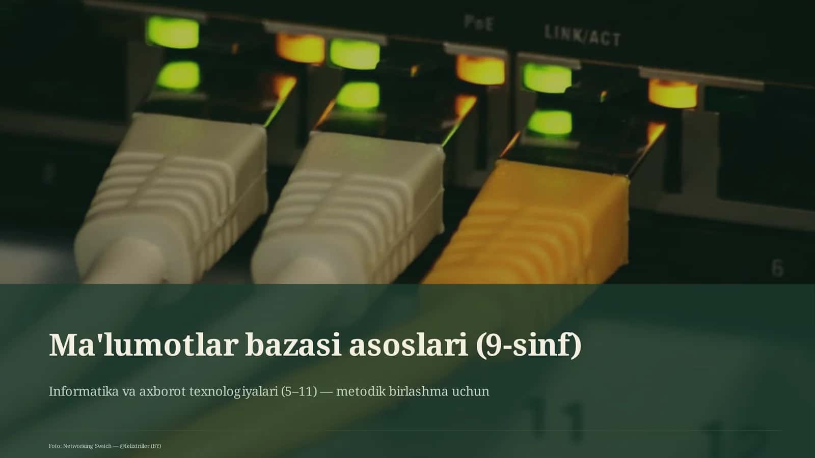 Ma'lumotlar bazasi asoslari (9-sinf) 1