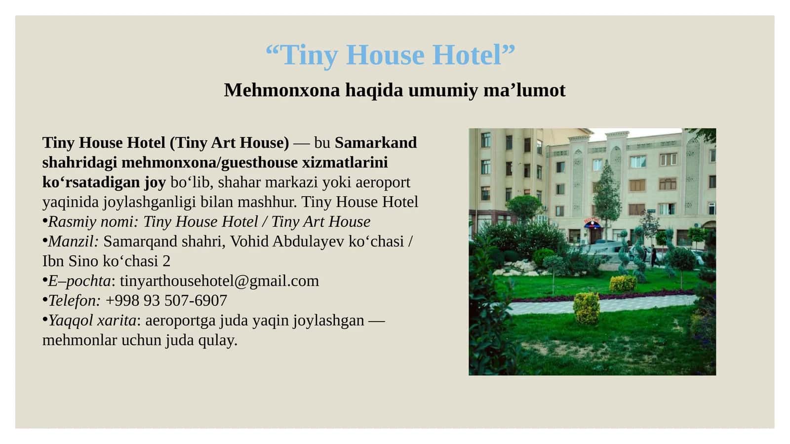 Tiny House Hotel 1