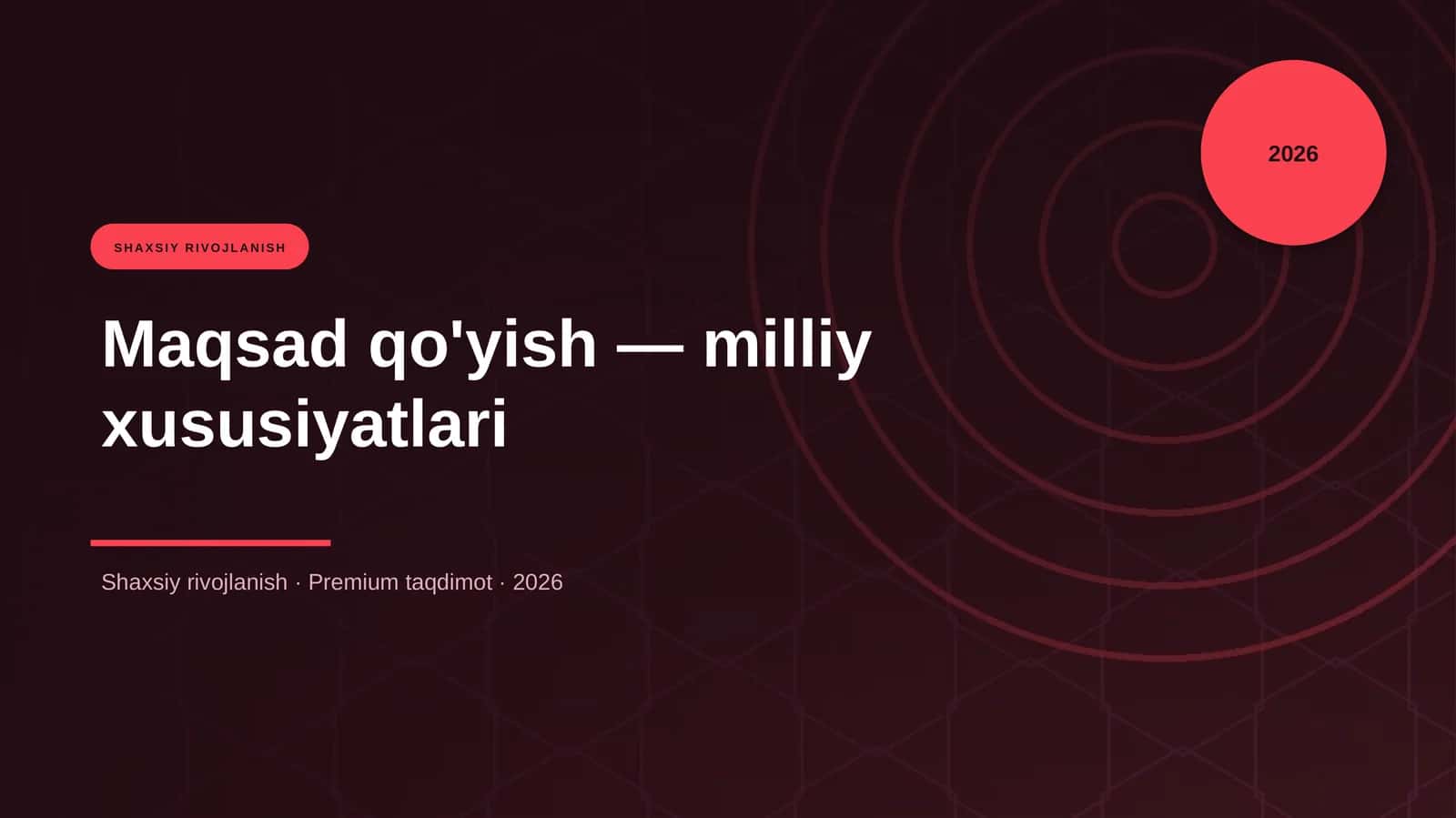 Maqsad qo'yish — milliy xususiyatlari 1