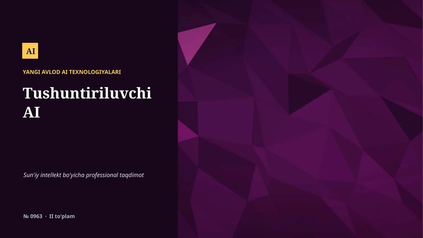 Yangi Avlod AI Texnologiyalari 1