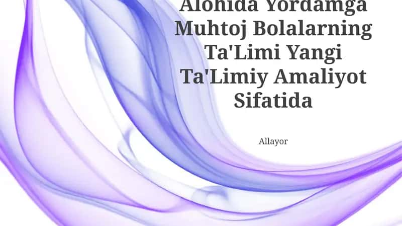 Maxsus ta'lim 1