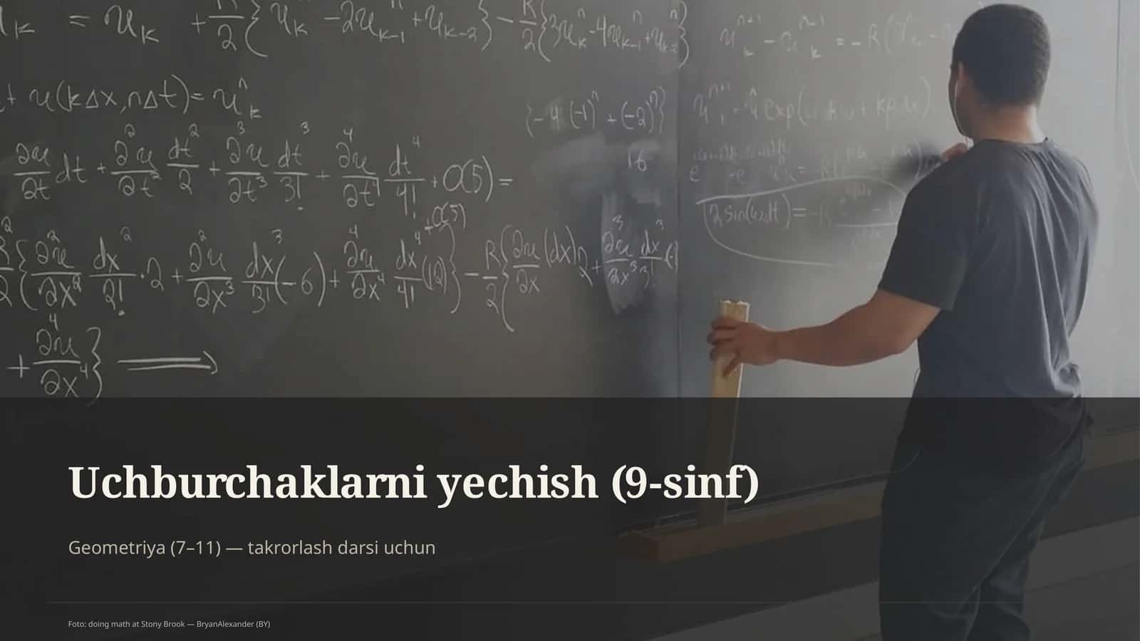 Uchburchaklarni yechish (9-sinf) 1