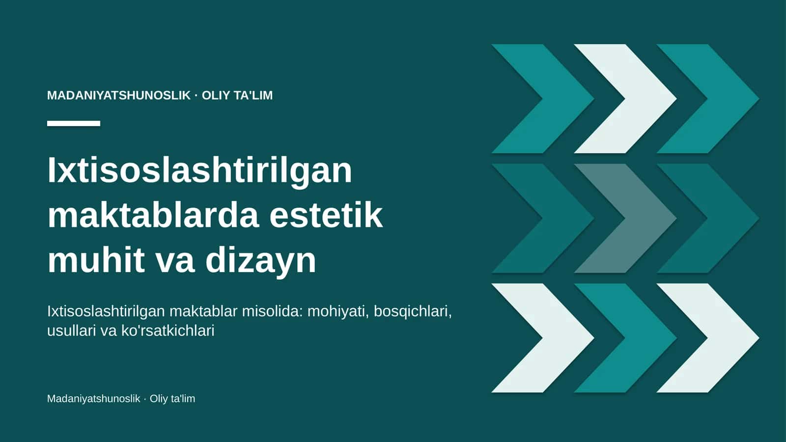 Ixtisoslashtirilgan maktablarda estetik muhit va dizayn 1
