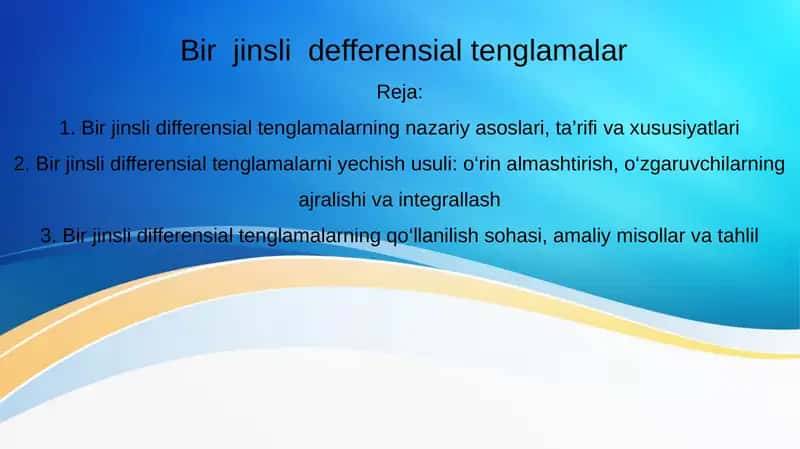 Birjinslidefferensialtenglamalar 1