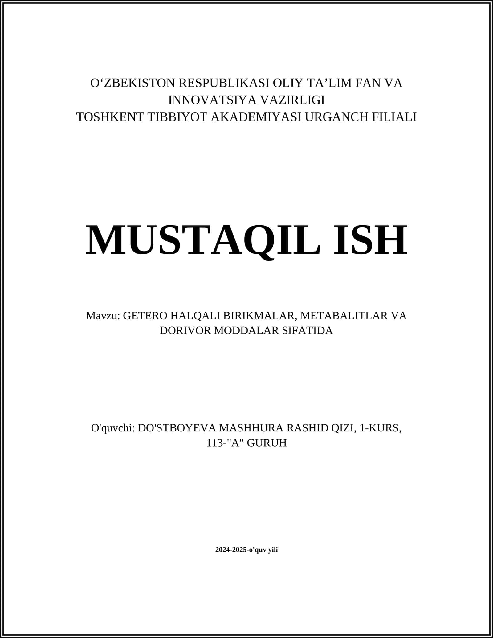 Getero Halqali Birikmalar 1