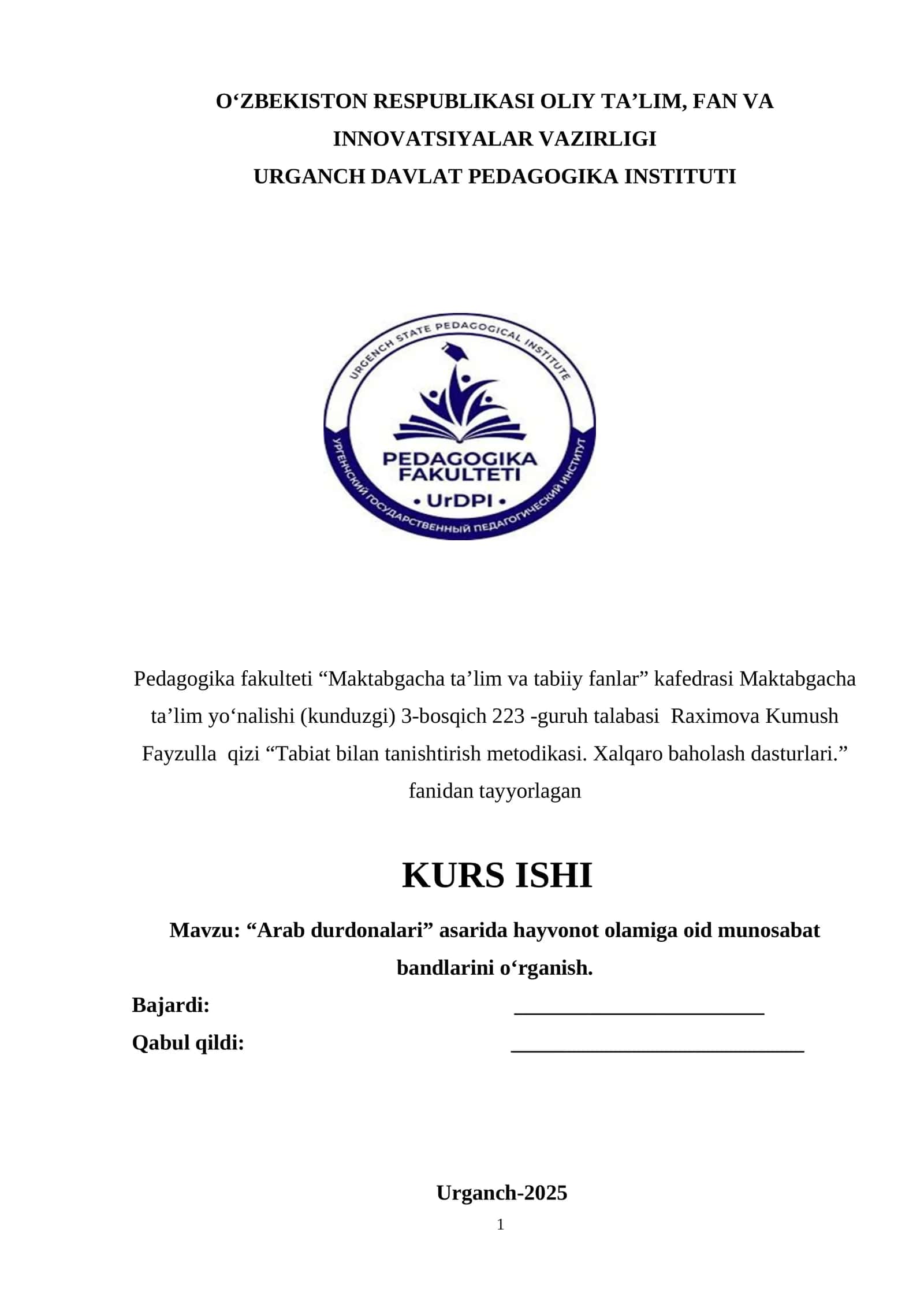 Arab durdonalari 1