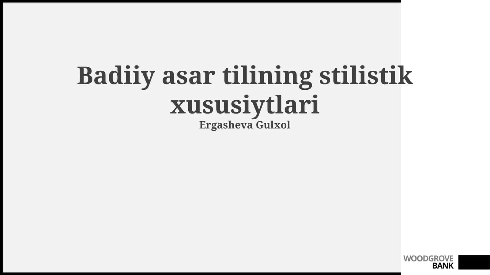 Badiiy asar tilining stilistik xususiytlari 1