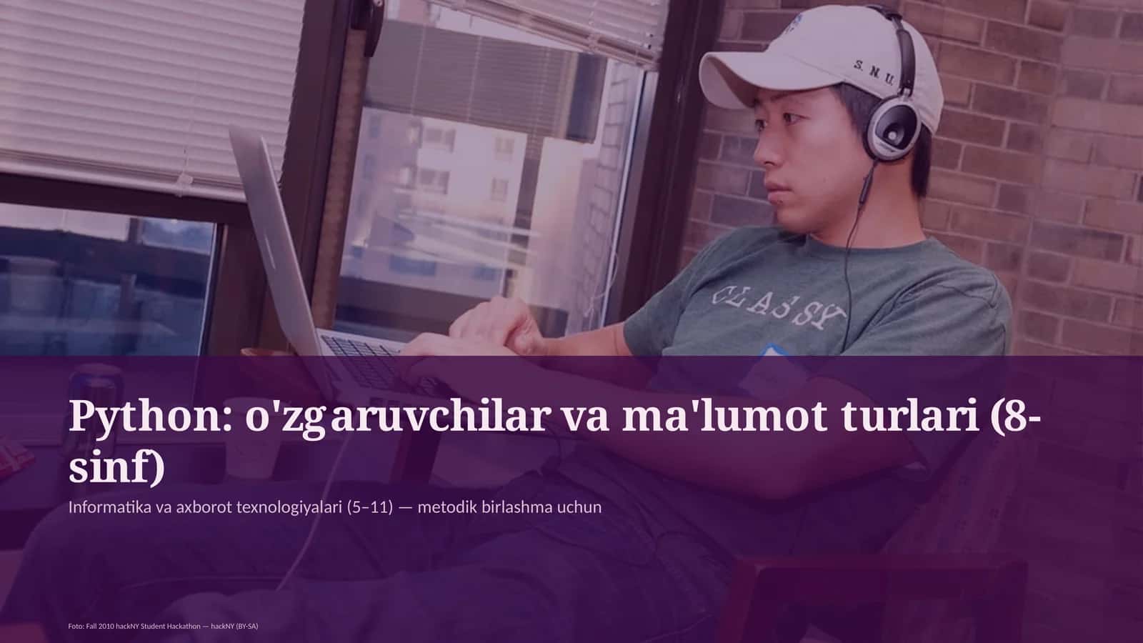 Python: o'zgaruvchilar va ma'lumot turlari (8-sinf) 1