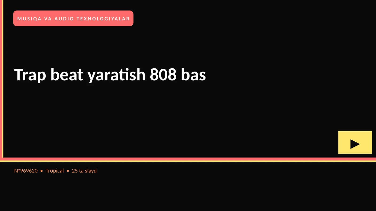 MUSIQA VA AUDIO TEXNOLOGIYALAR 1