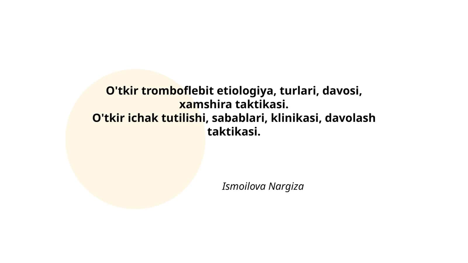 O'tkir Tromboflebit 1