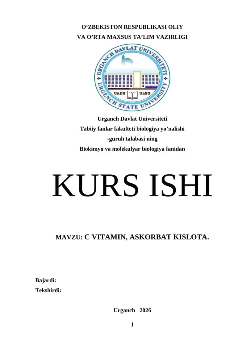 C VITAMIN, ASKORBAT KISLOTA 1