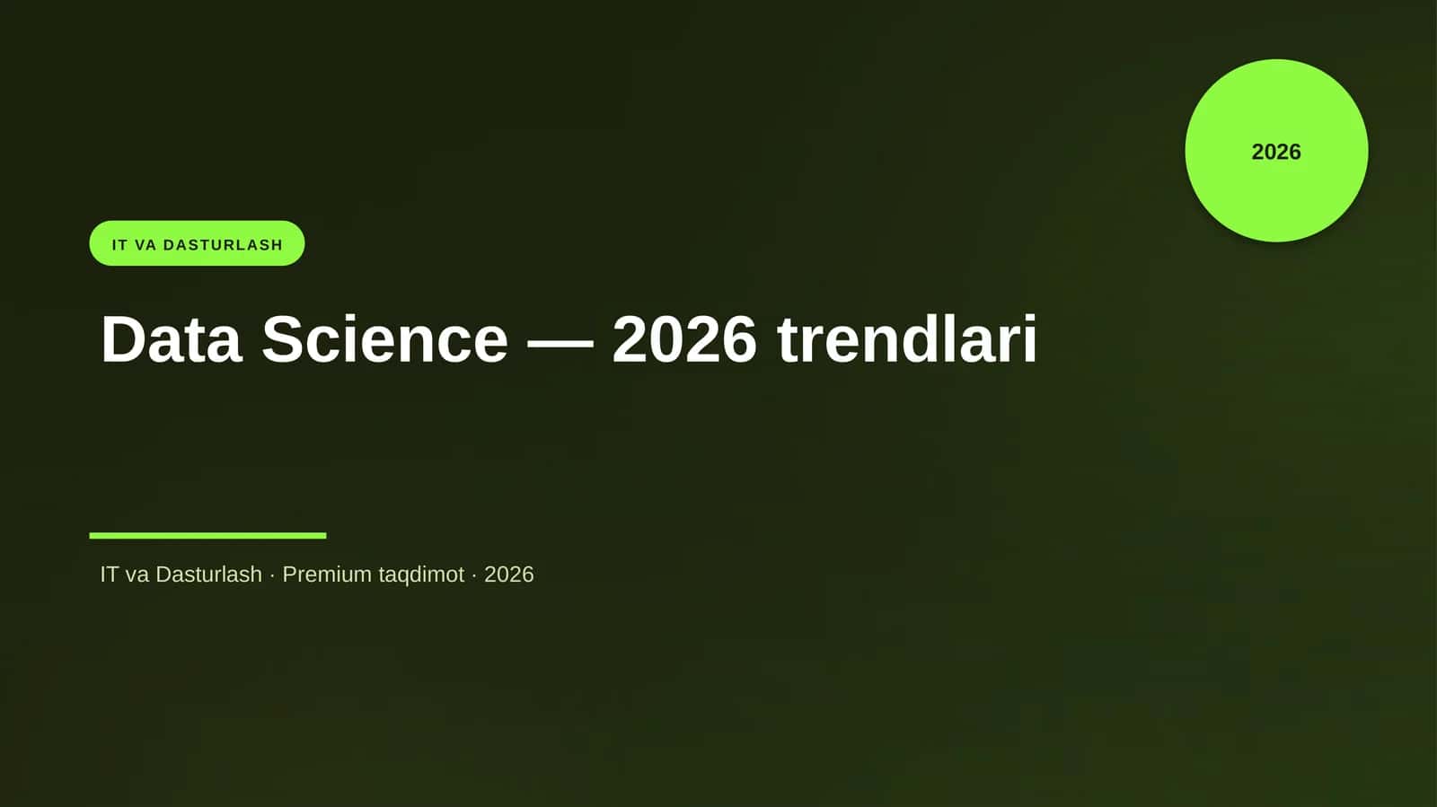Data Science — 2026 trendlari 1