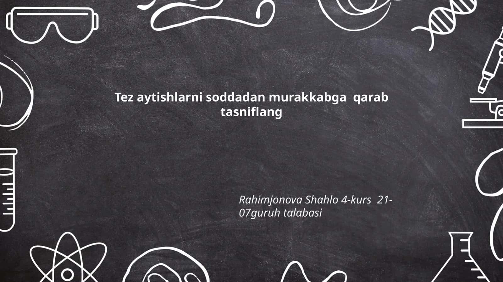 Oddiy tez aytiladigan so'zlar 1