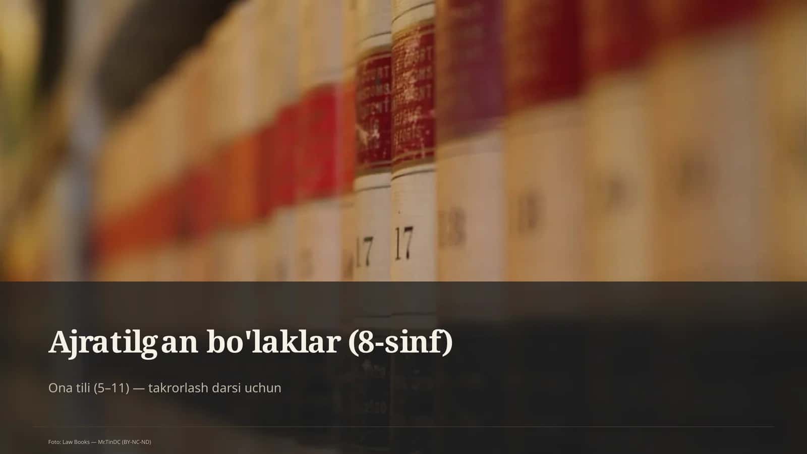 Ajratilgan bo'laklar (8-sinf) 1