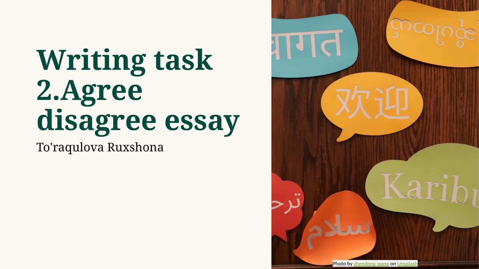 Writing task 2.Agree disagree essay 1