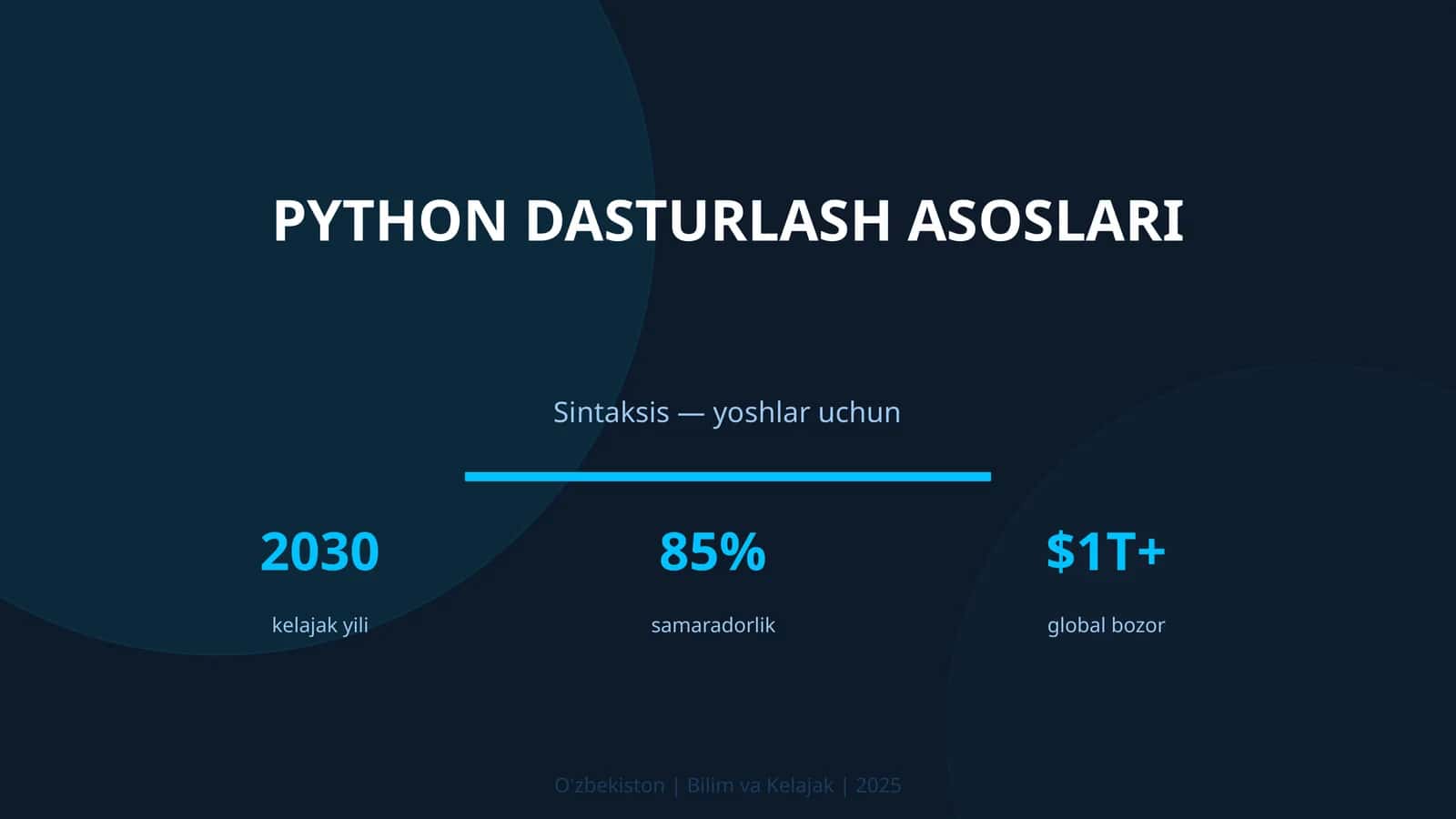 Python dasturlash asoslari 1