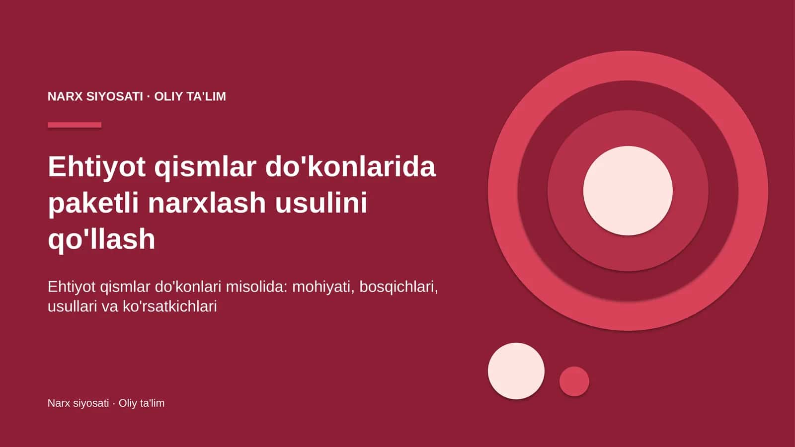 ehtiyot qismlar do'konlarida paketli narxlash usulini qo'llash 5726 1