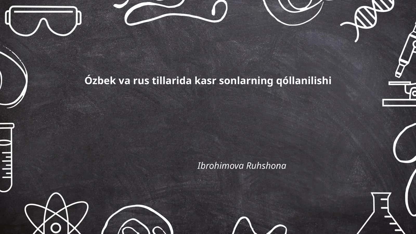Kasr sonlarning qóllanilishi 1