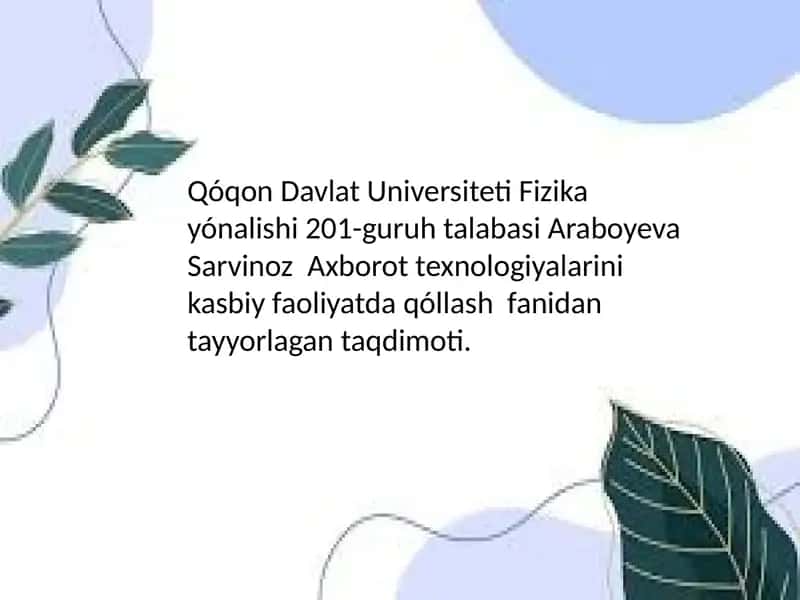 Kompyuter grafikasining turlari 1