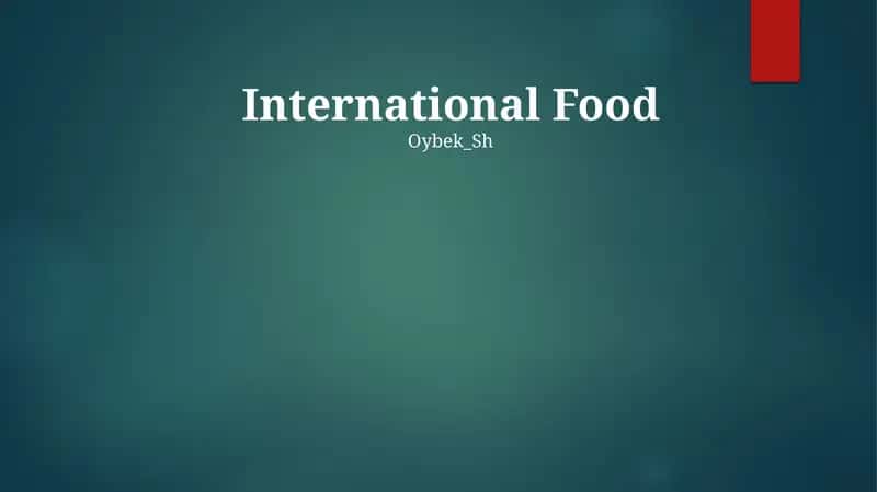 International Food 1