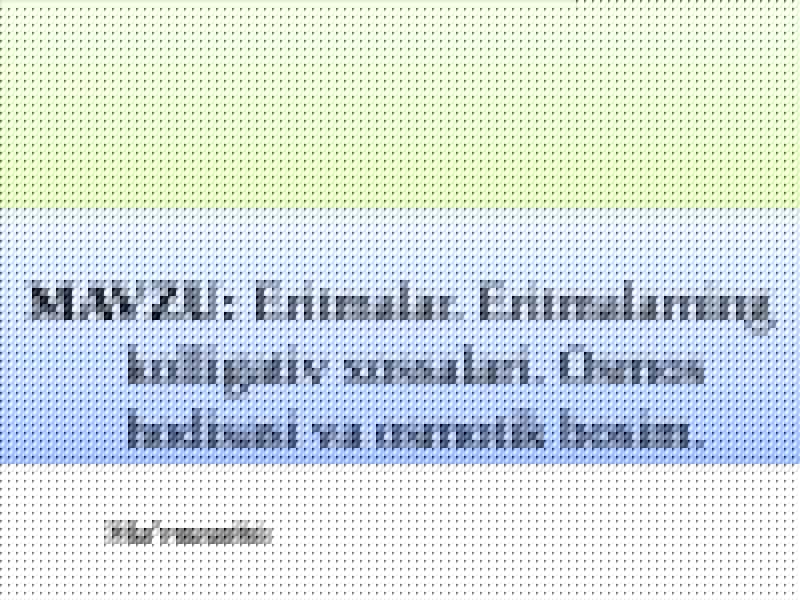 Eritmalar 1
