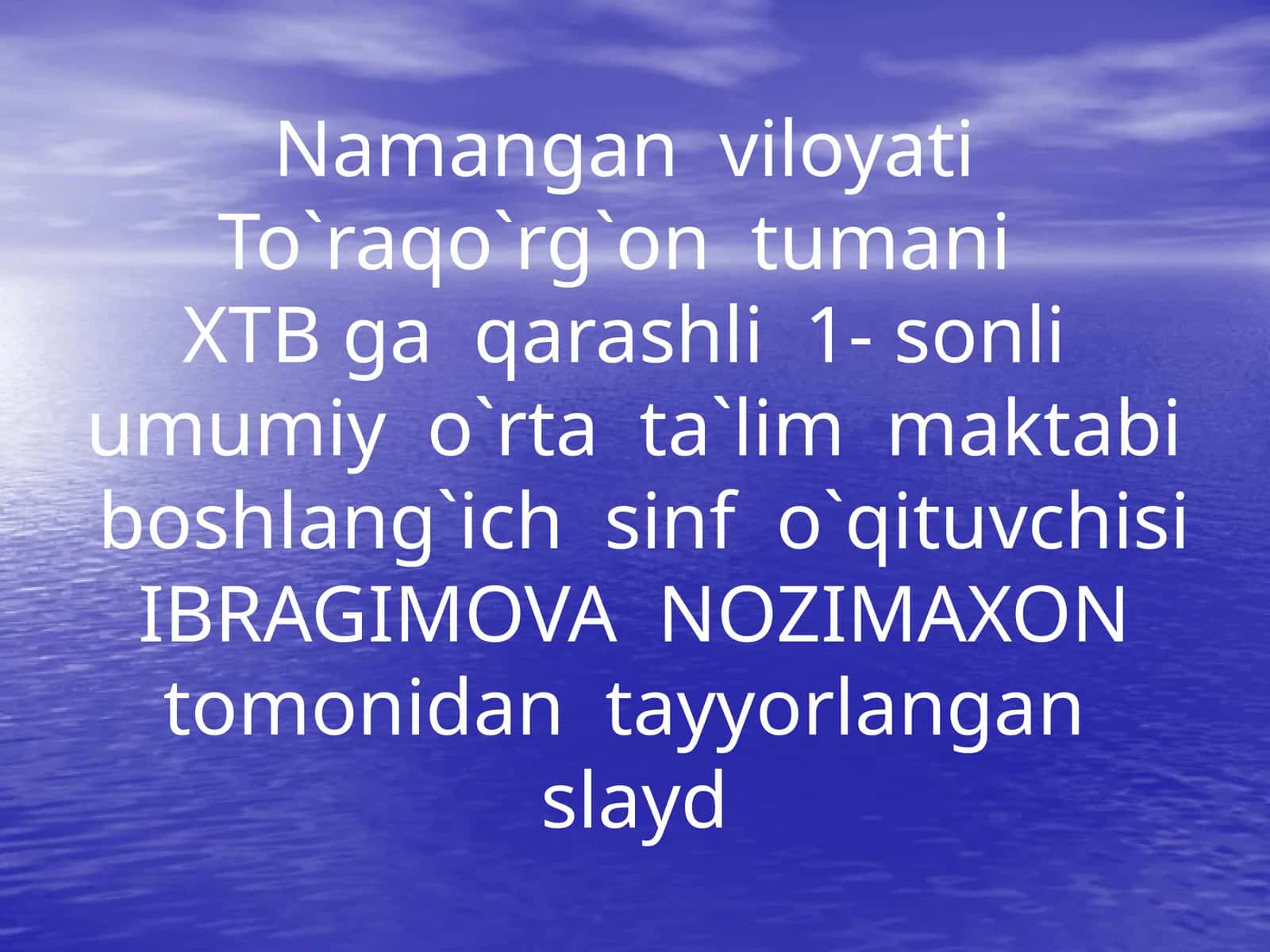 Slayd: Qushlar 1