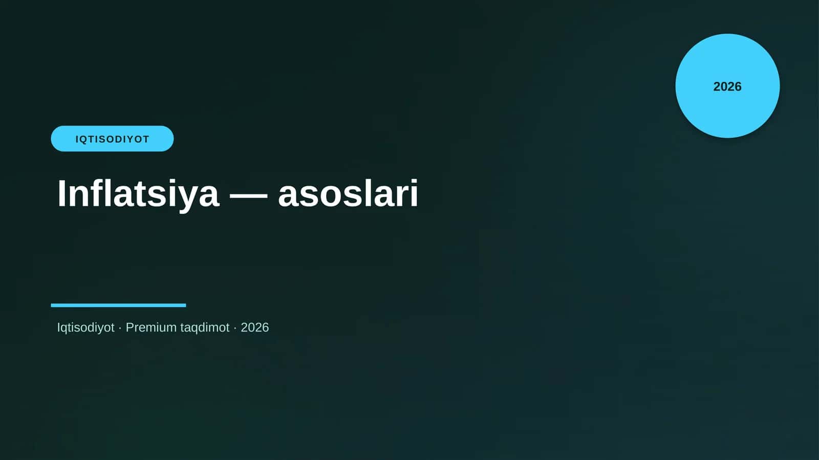 Inflatsiya — asoslari 1