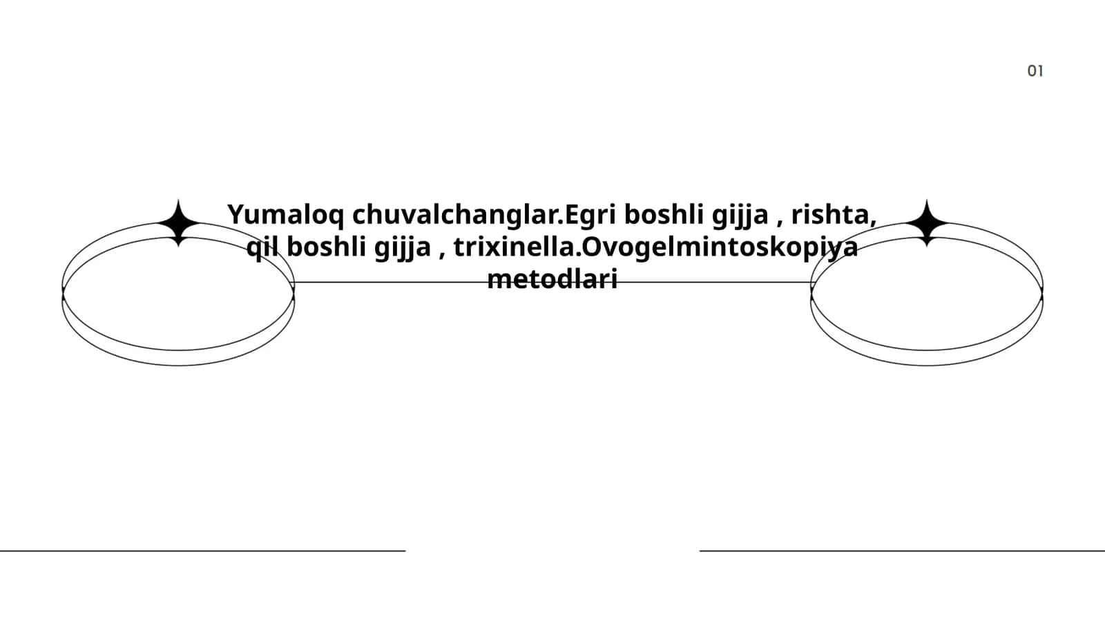 Yumaloq chuvalchanglar.Egri boshli gijja, rishta, qilboschli gijja, trixinella.Ovogelmintoskopiya metodlari 1