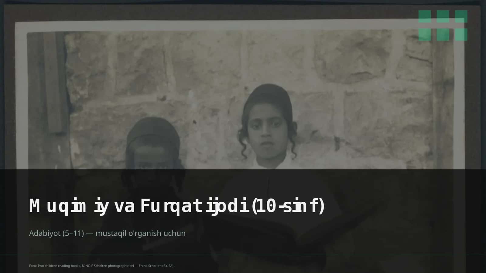Muqimiy va Furqat ijodi (10-sinf) 1