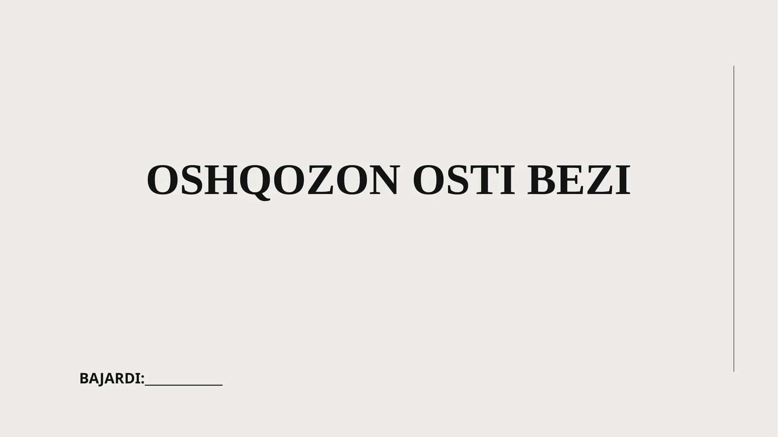 OSHQOZON OSTI BEZI 1
