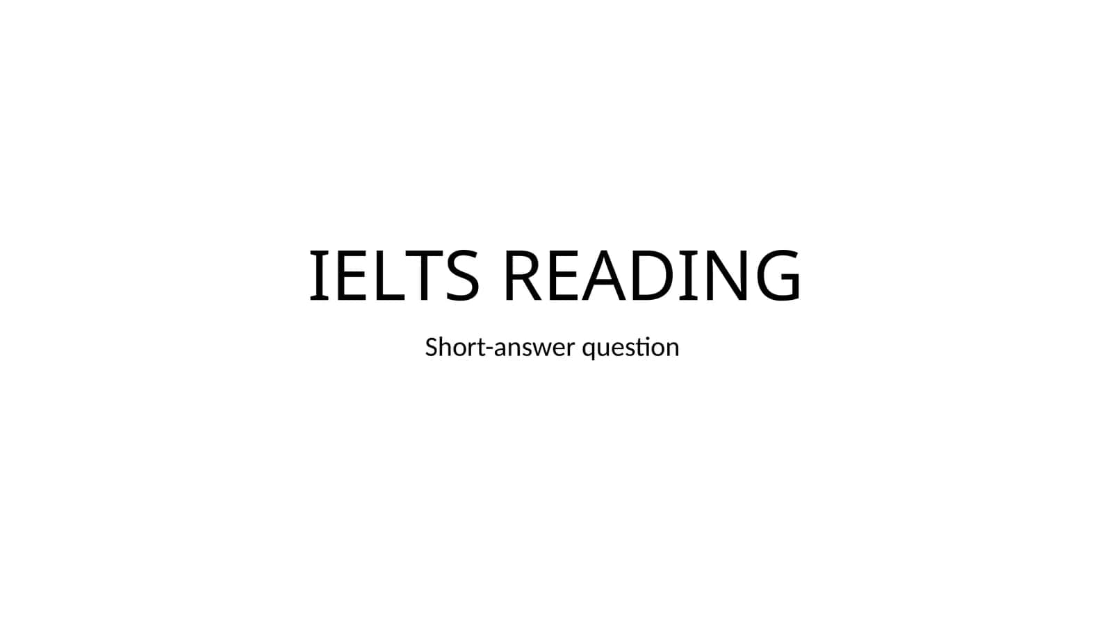 IELTS READING 1