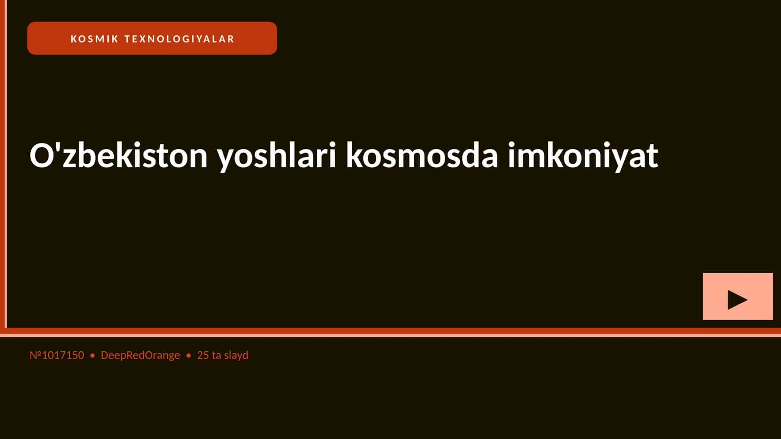 KOSMIK TEXNOLOGIYALAR 1