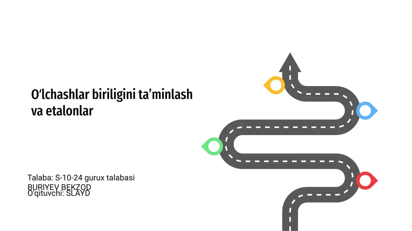 O‘lchashlar birligini ta’minlash va etalonlar 1