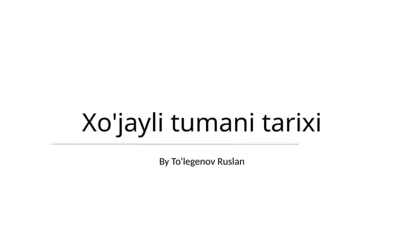 Xo'jayli tumani tarixi 1
