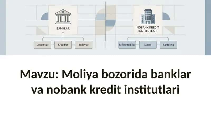 Moliya bozorida banklar va nobank kredit institutlari 1