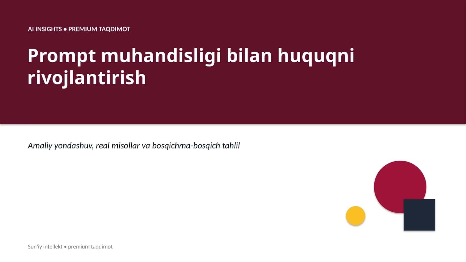 AI INSIGHTS • PREMIUM TAQDIMOT 1
