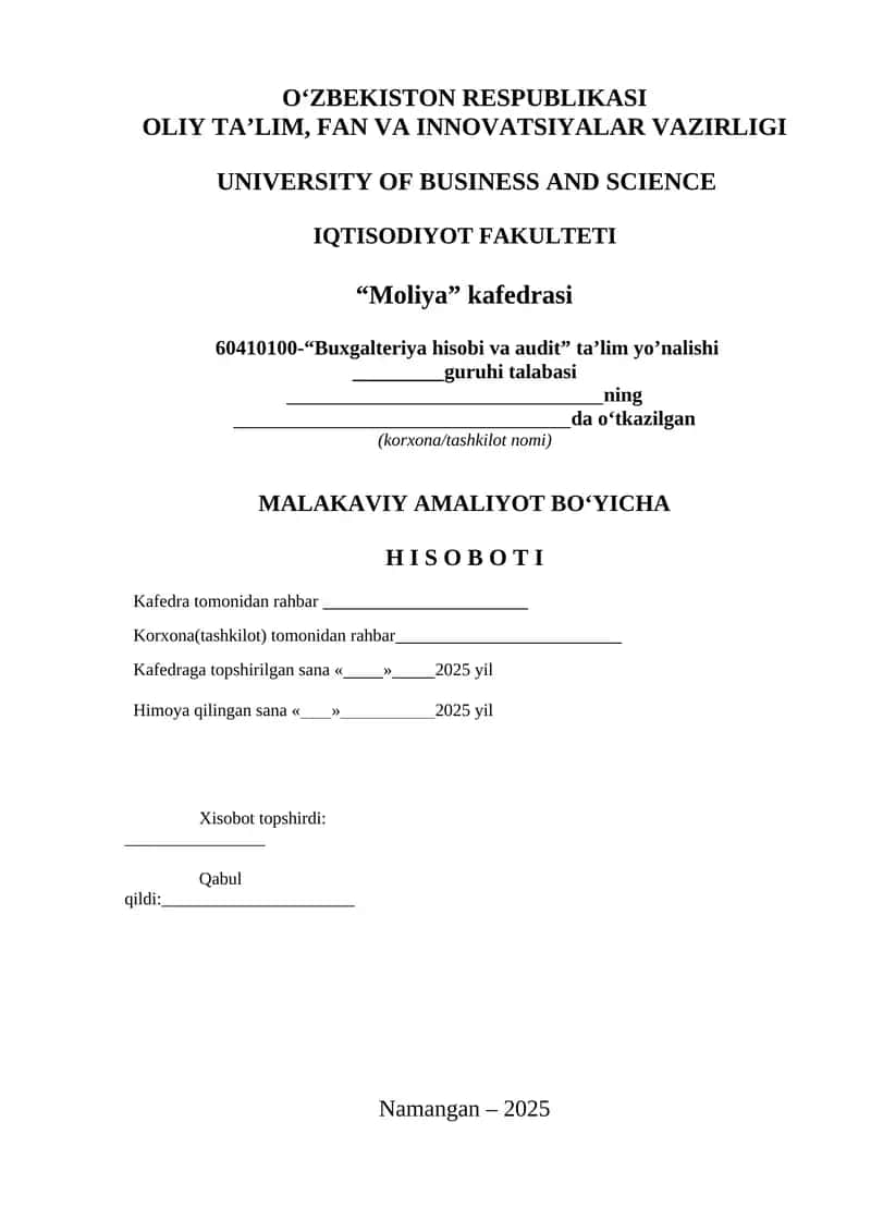 Moliya kafedrasi 1