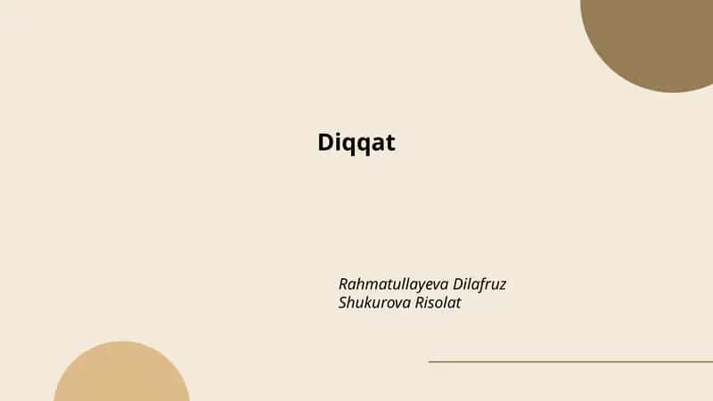 Diqqat 1