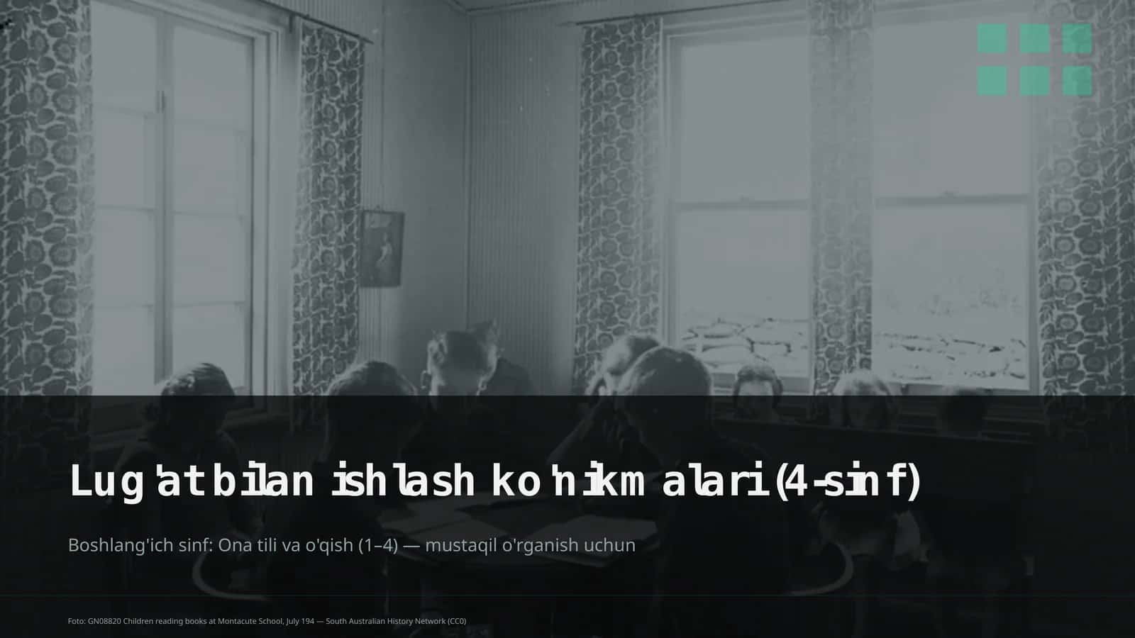 Lug'at bilan ishlash ko'nikmalari (4-sinf) 1