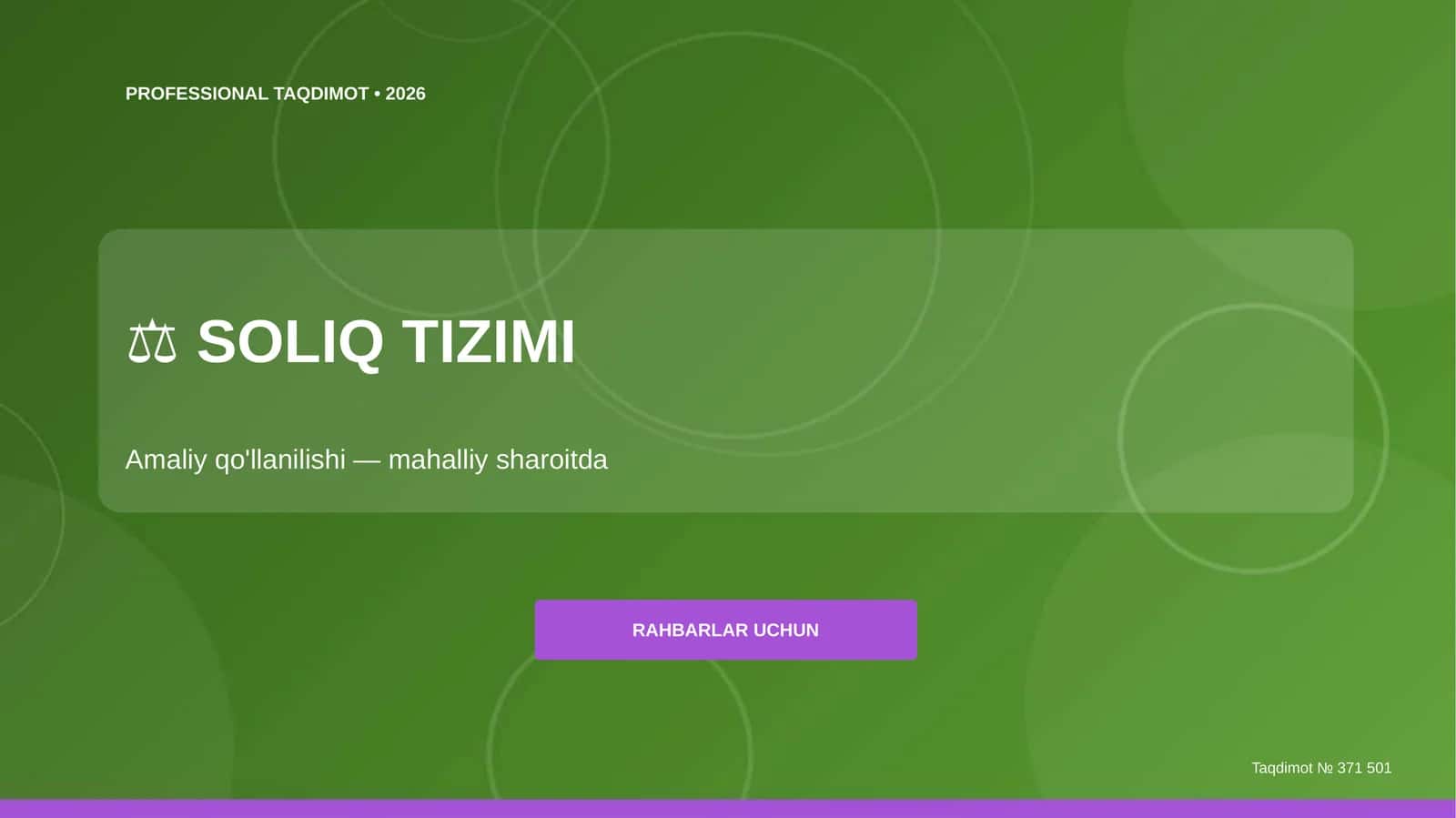 SOLIQ TIZIMI 1