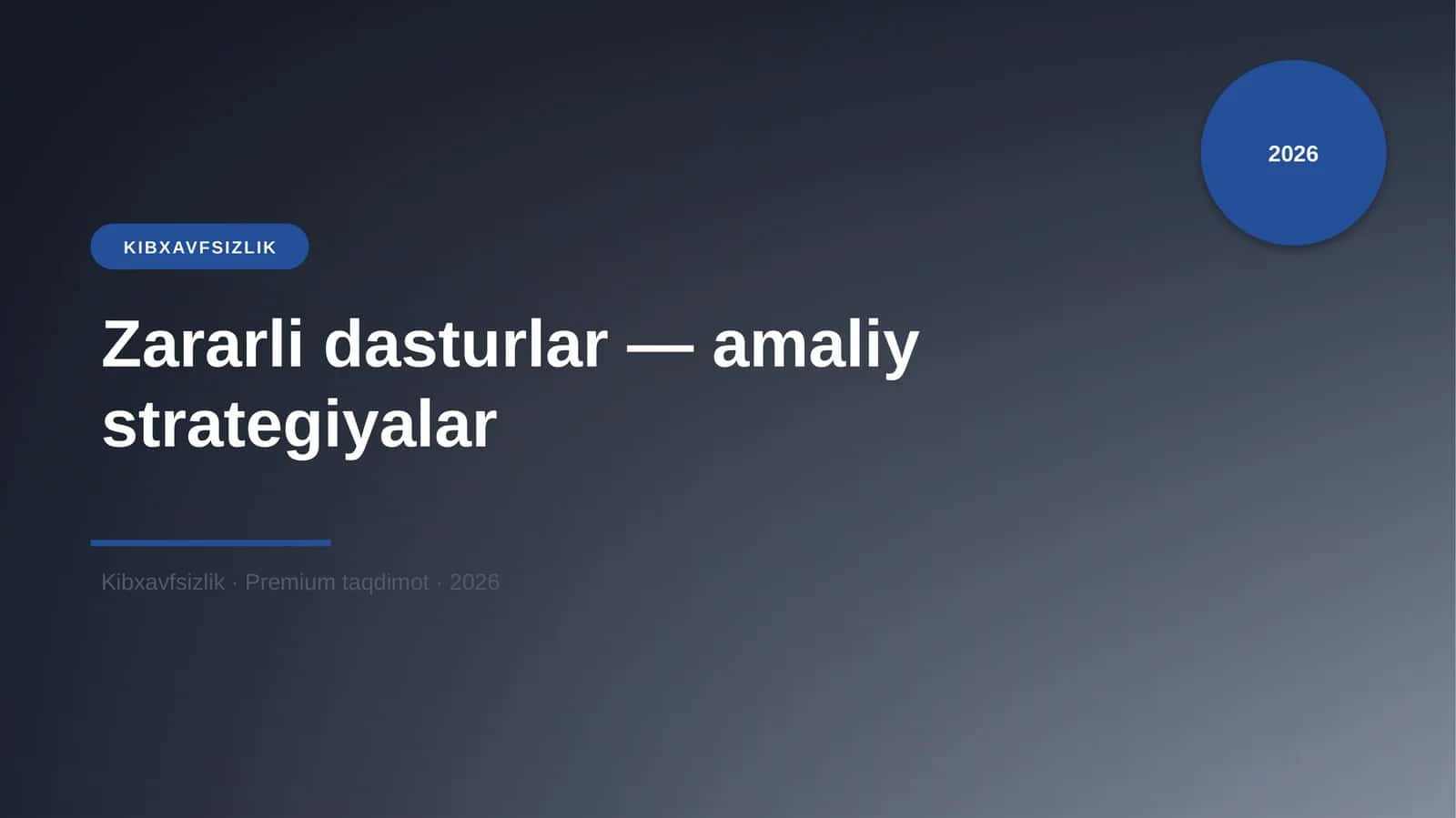 Zararli dasturlar — amaliy strategiyalar 1