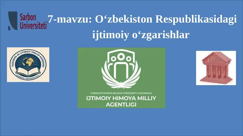 O‘zbekiston Respublikasidagi Ijtimoiy O‘zgarishlar 1
