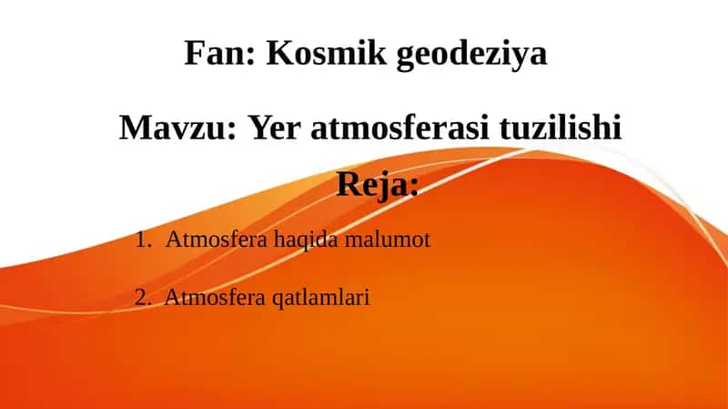 Kosmik geodeziya 1