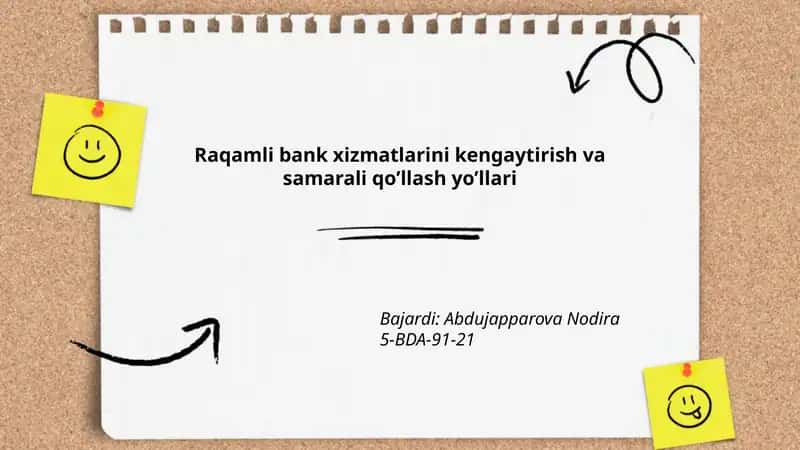 Raqamli bank xizmatlarini kengaytirish va samarali qo’llash yo’llari 1