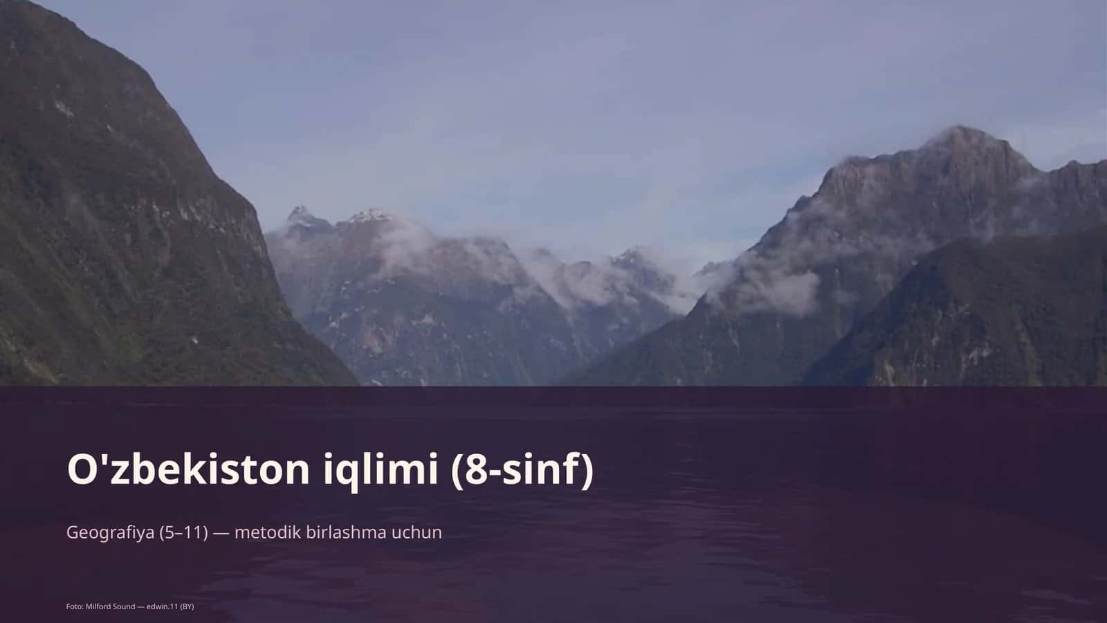 O'zbekiston iqlimi (8-sinf) 1