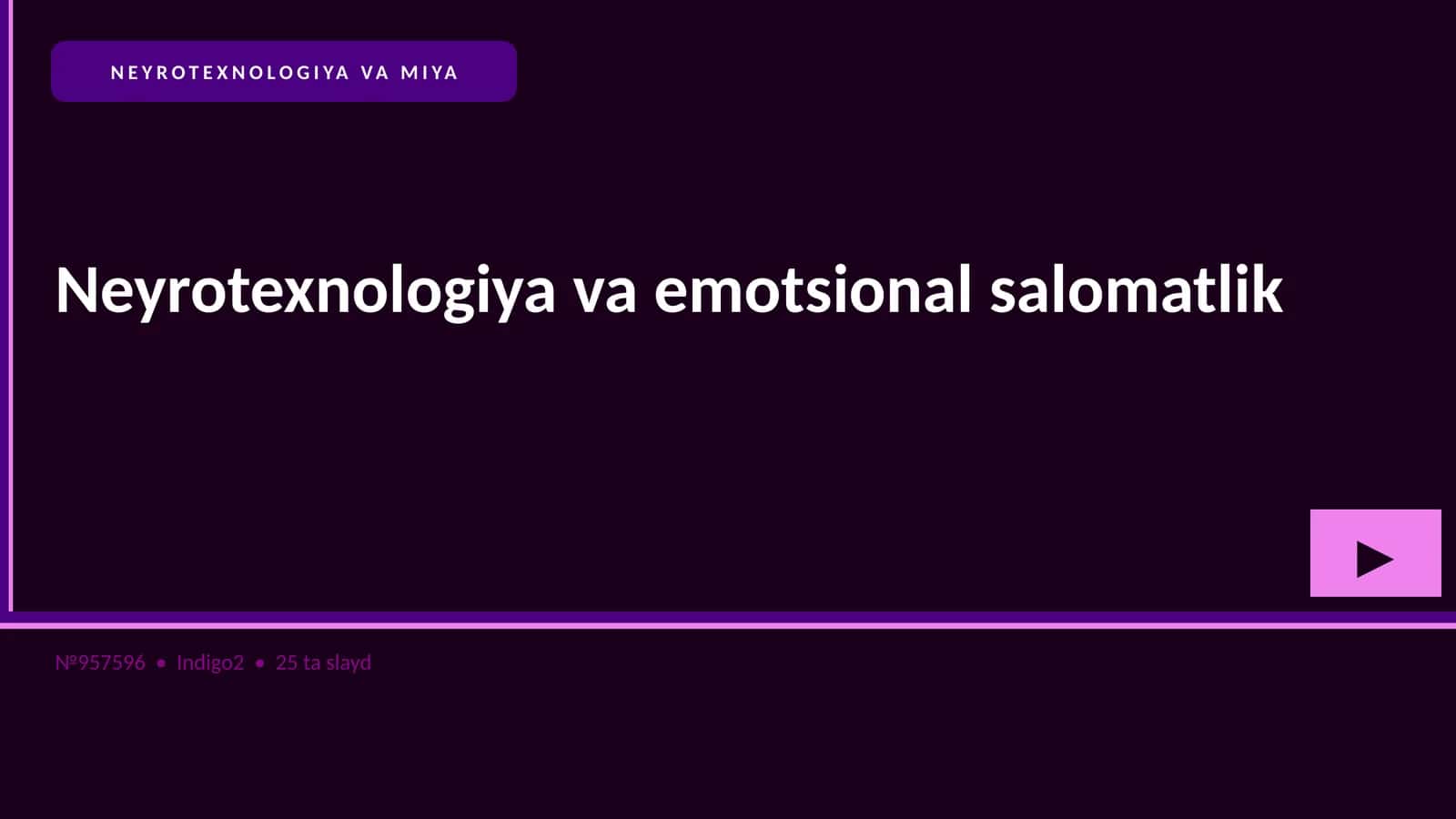 NEYROTEXNOLOGIYA VA MIYA 1
