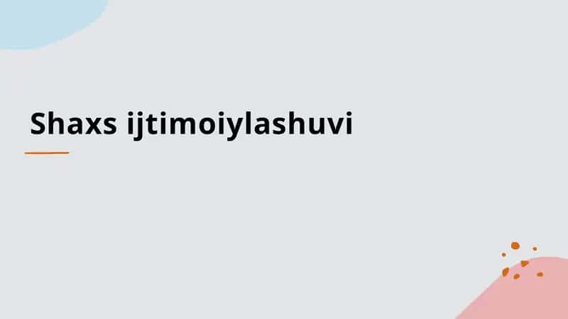 Shaxs ijtimoiylashuvi 1