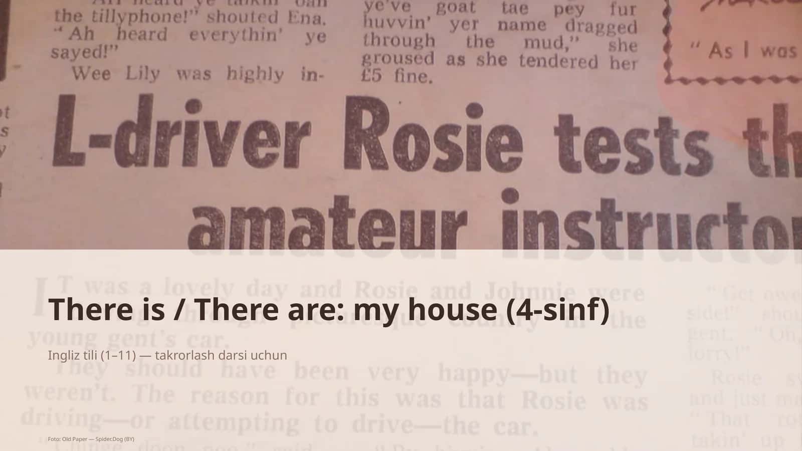 There is / There are: my house (4-sinf) 1