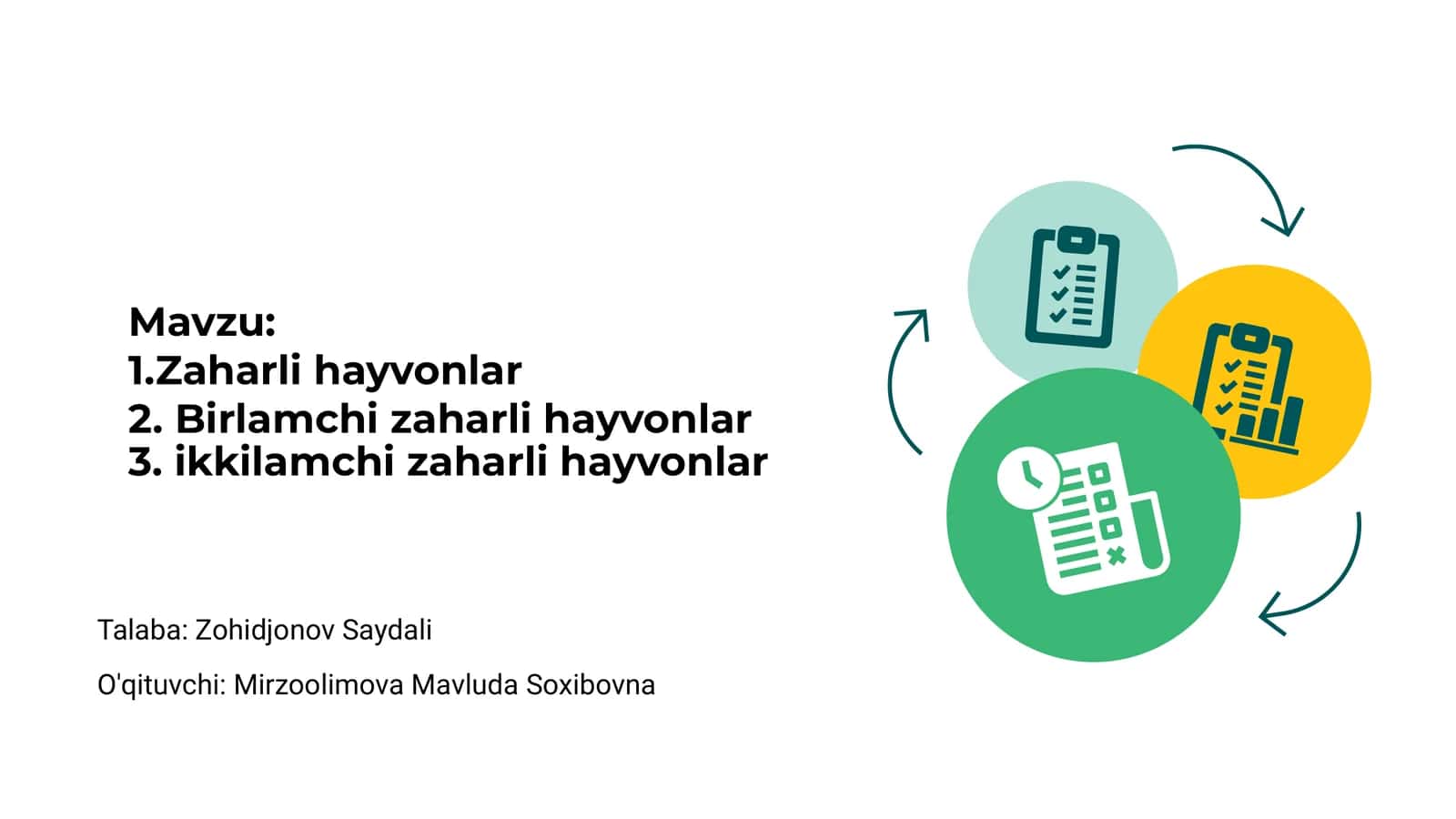 Zaharli hayvonlar 1