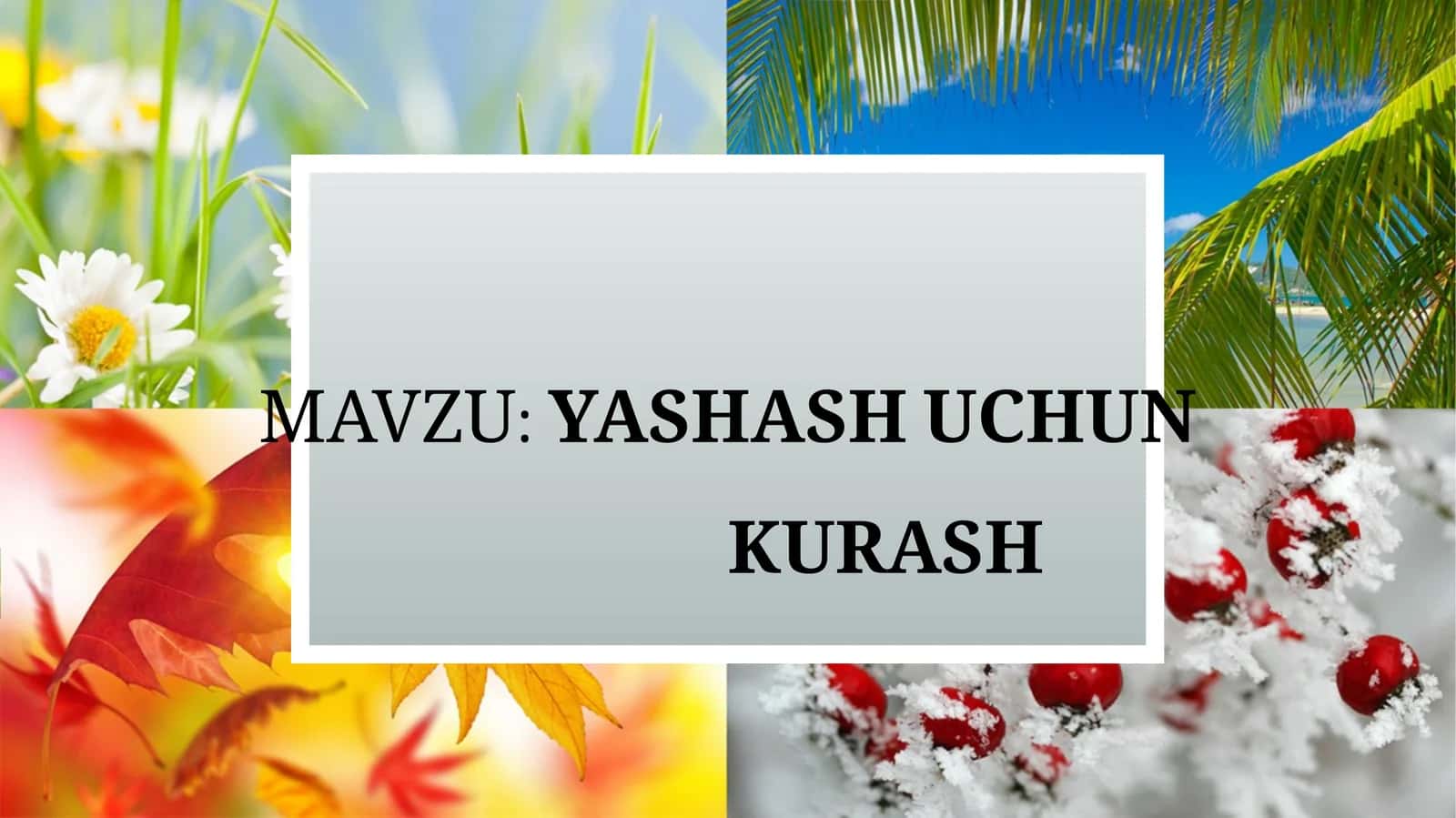 YASHASH UCHUN KURASH 1